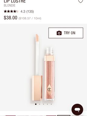 BNIB Charlotte Tilbury Lip Gloss In Blondie